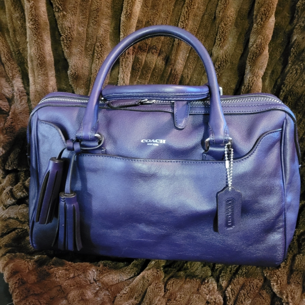 Coach Purple Leather Women's Bag